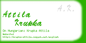 attila krupka business card